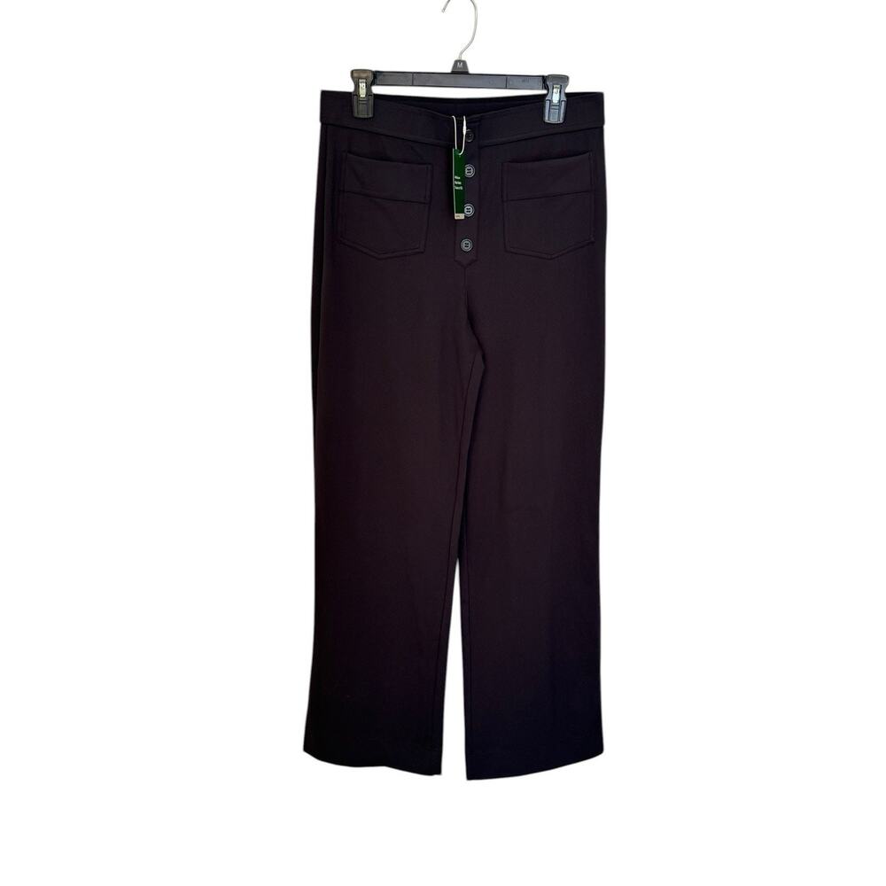 Halara Black High Waisted Wide Leg Button Fly Pocket Pants Womens L 31"x32" - Picture 3 of 6
